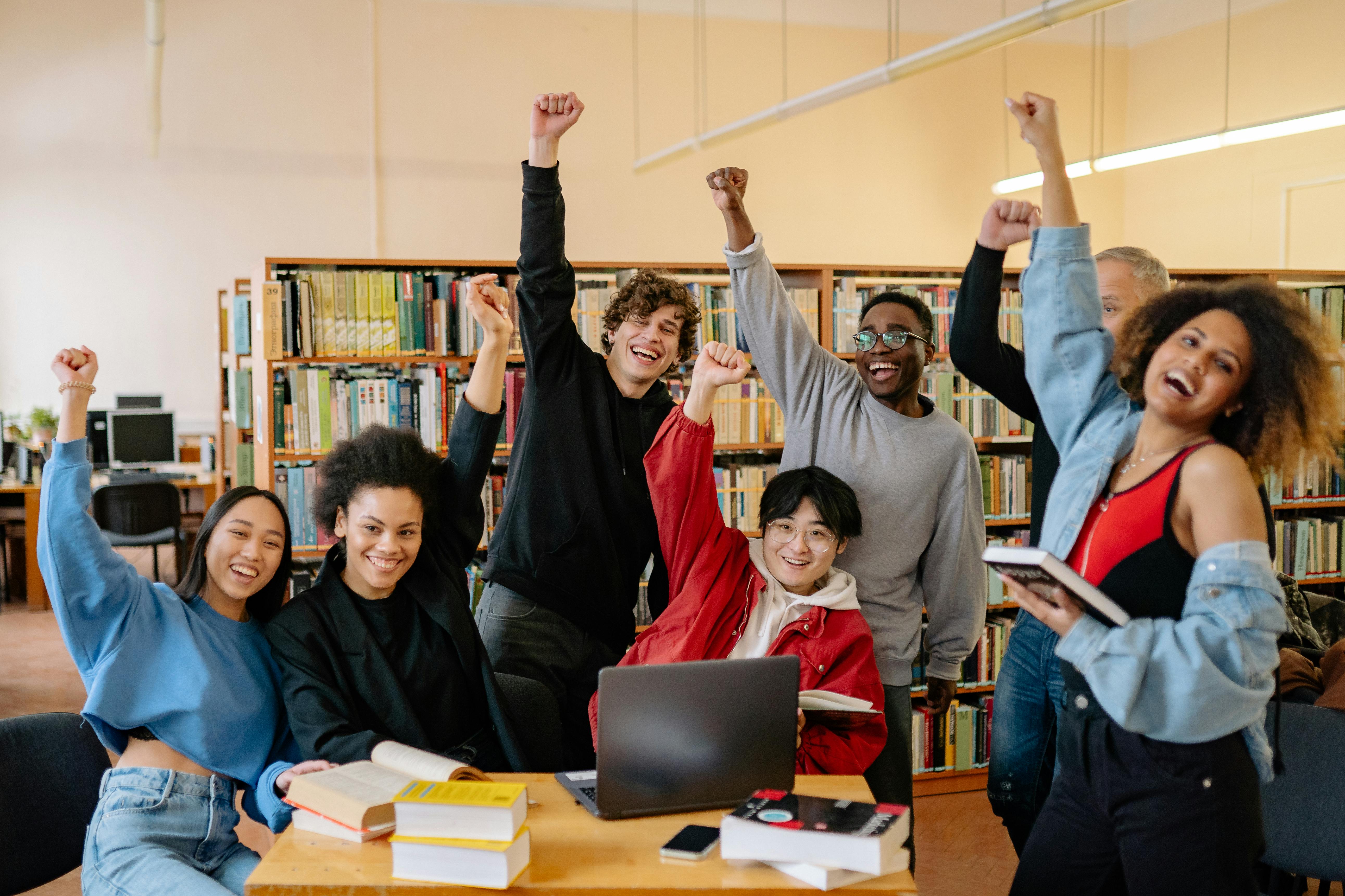 Students in a chapter meeting